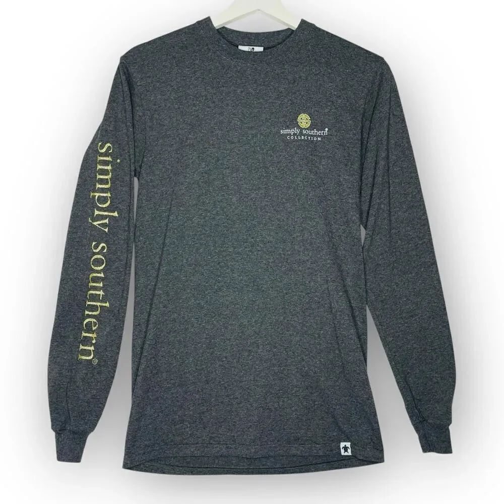 Simply Southern Gray God Is My Anchor Long Sleeve T-shirt Women’s Size Small